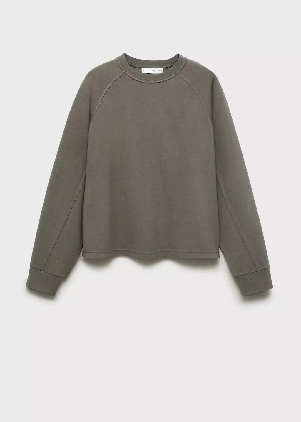 Brown Crew Neck Sweatshirt, Medium Brown, large image number 7