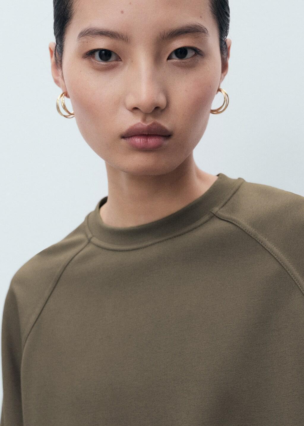 Brown Crew Neck Sweatshirt, Medium Brown, large image number 8