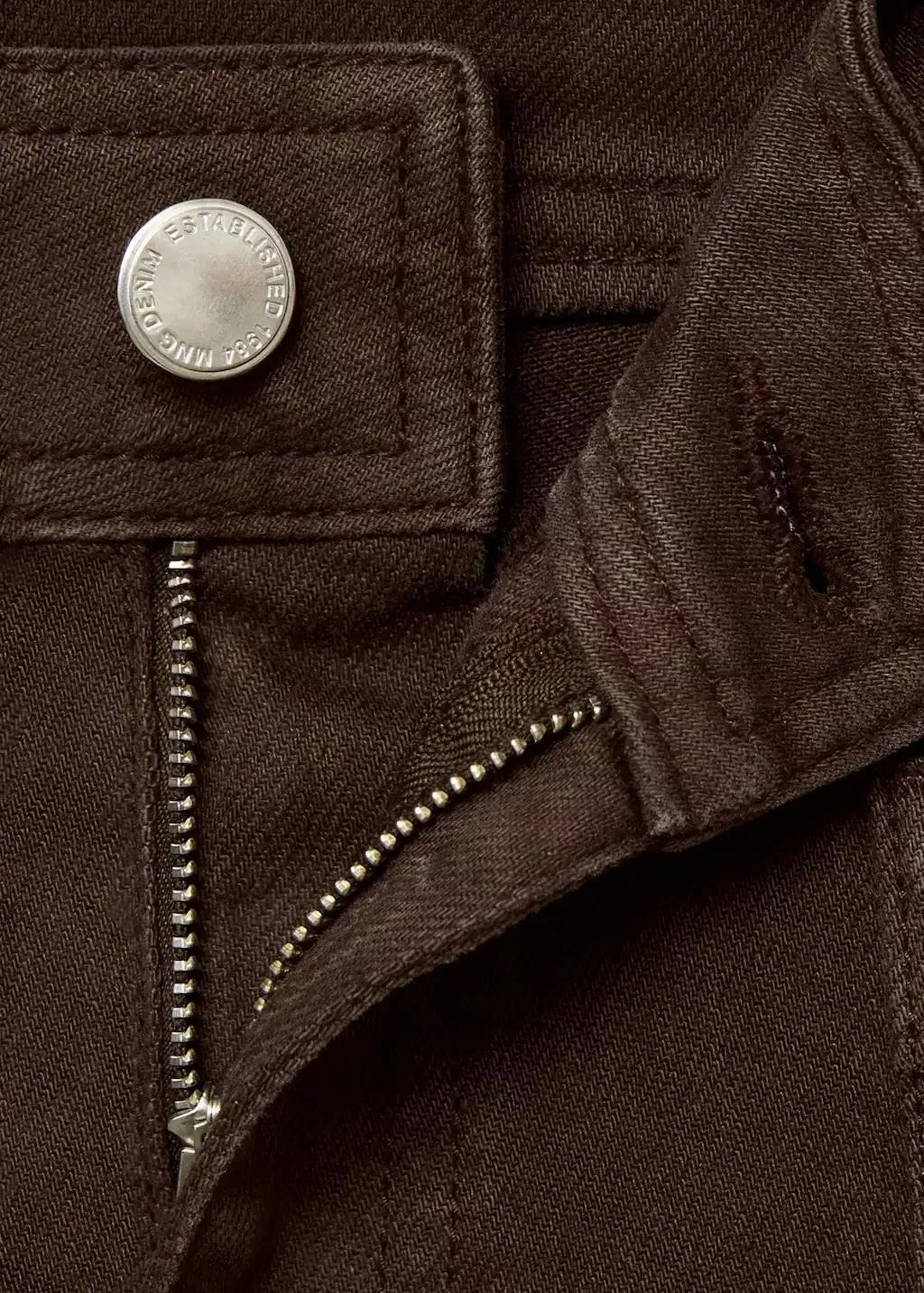 Brown Wide Leg Jeans With Pockets, , large image number 6