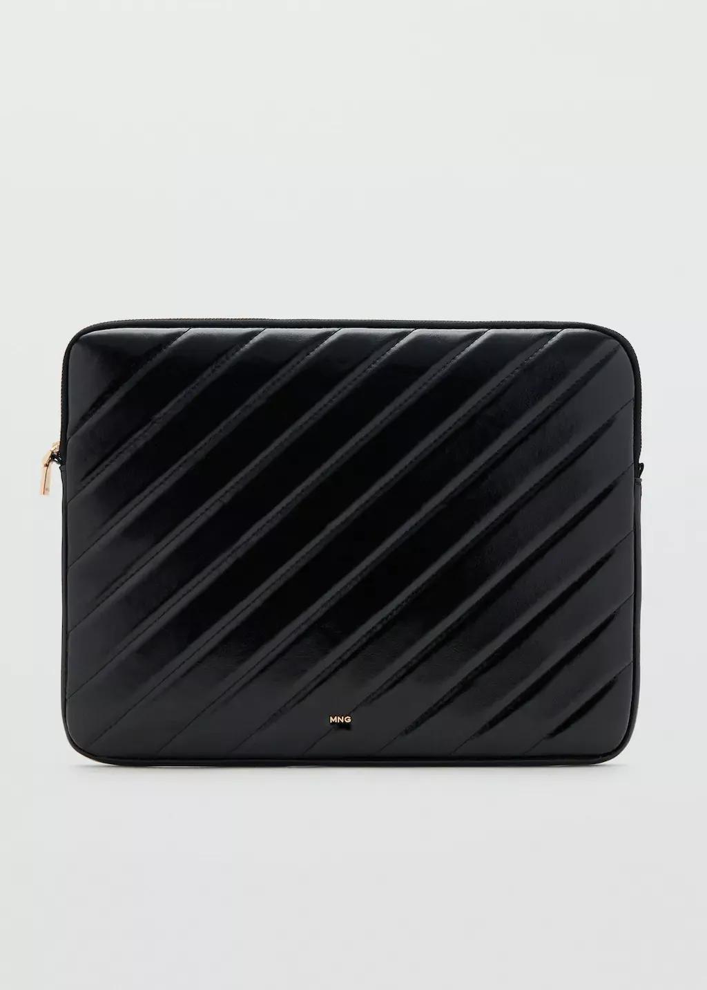 Black Padded Laptop Case, Black, large image number 3
