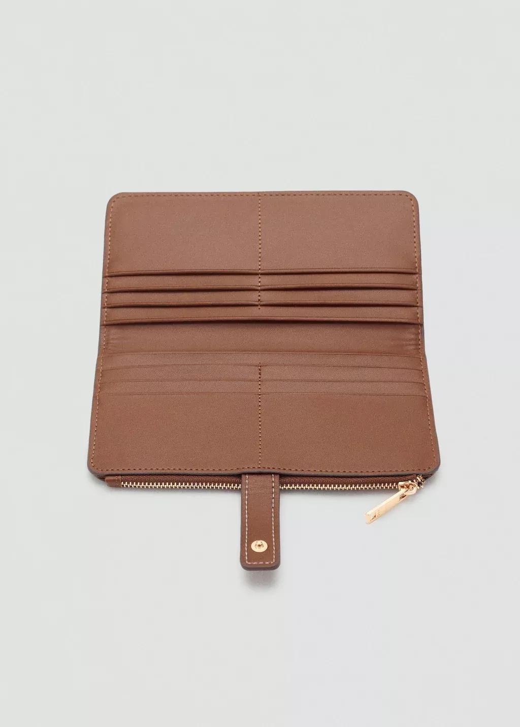 Brown Large Logo Print Wallet, 0201_CU, large image number 1