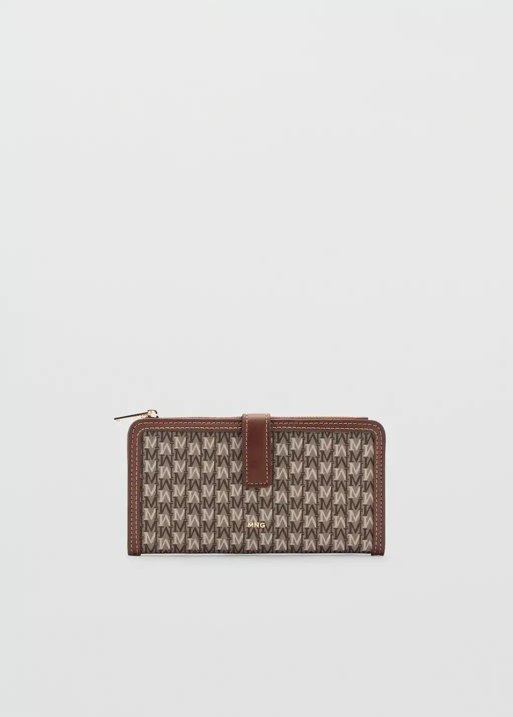 Brown Large Logo Print Wallet, 0201_CU, large image number 3