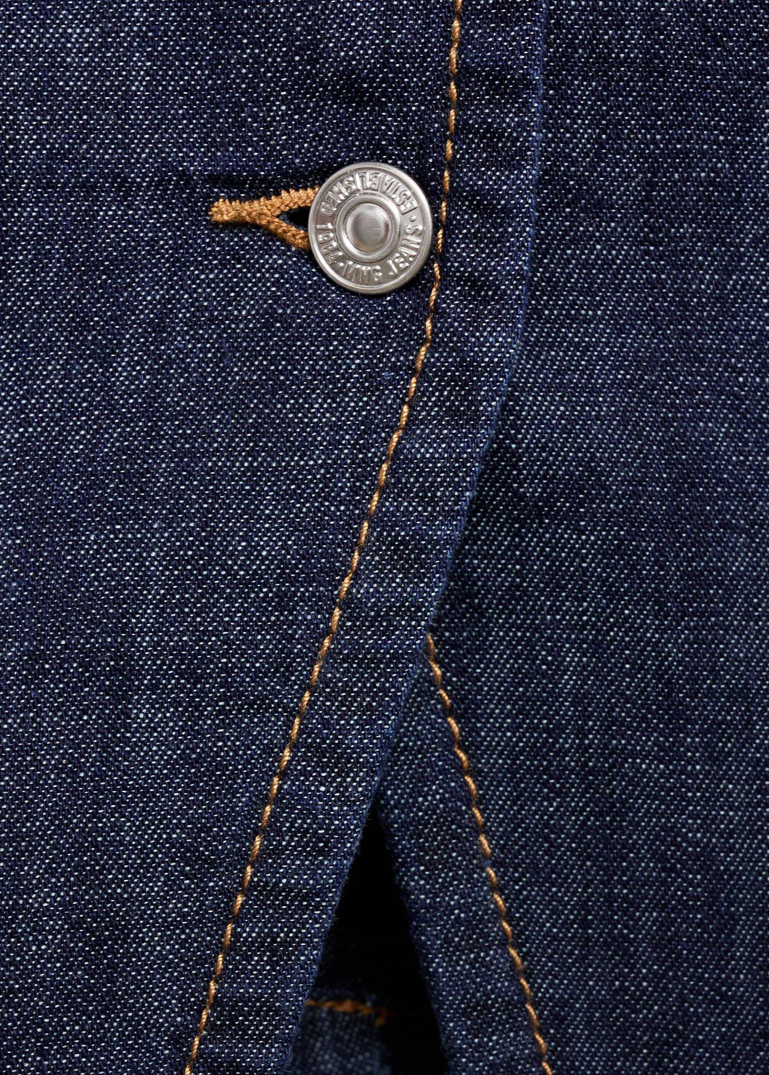 Blue Buttoned Denim Top, , large image number 6