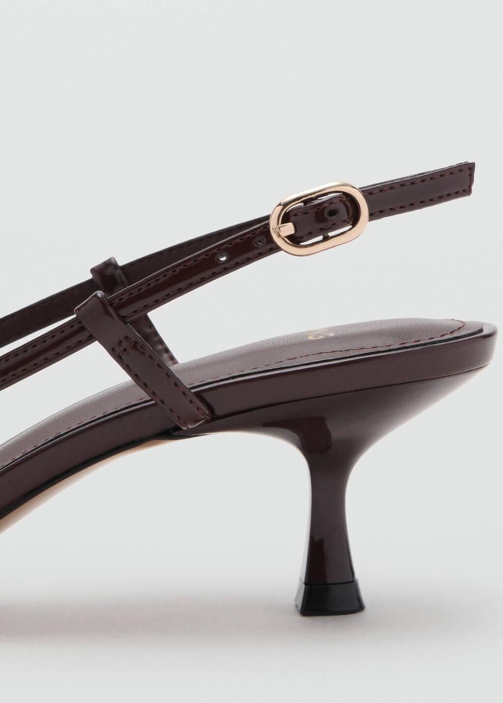 DARK BROWN Kitten-heel patent leather shoes, , large image number 1