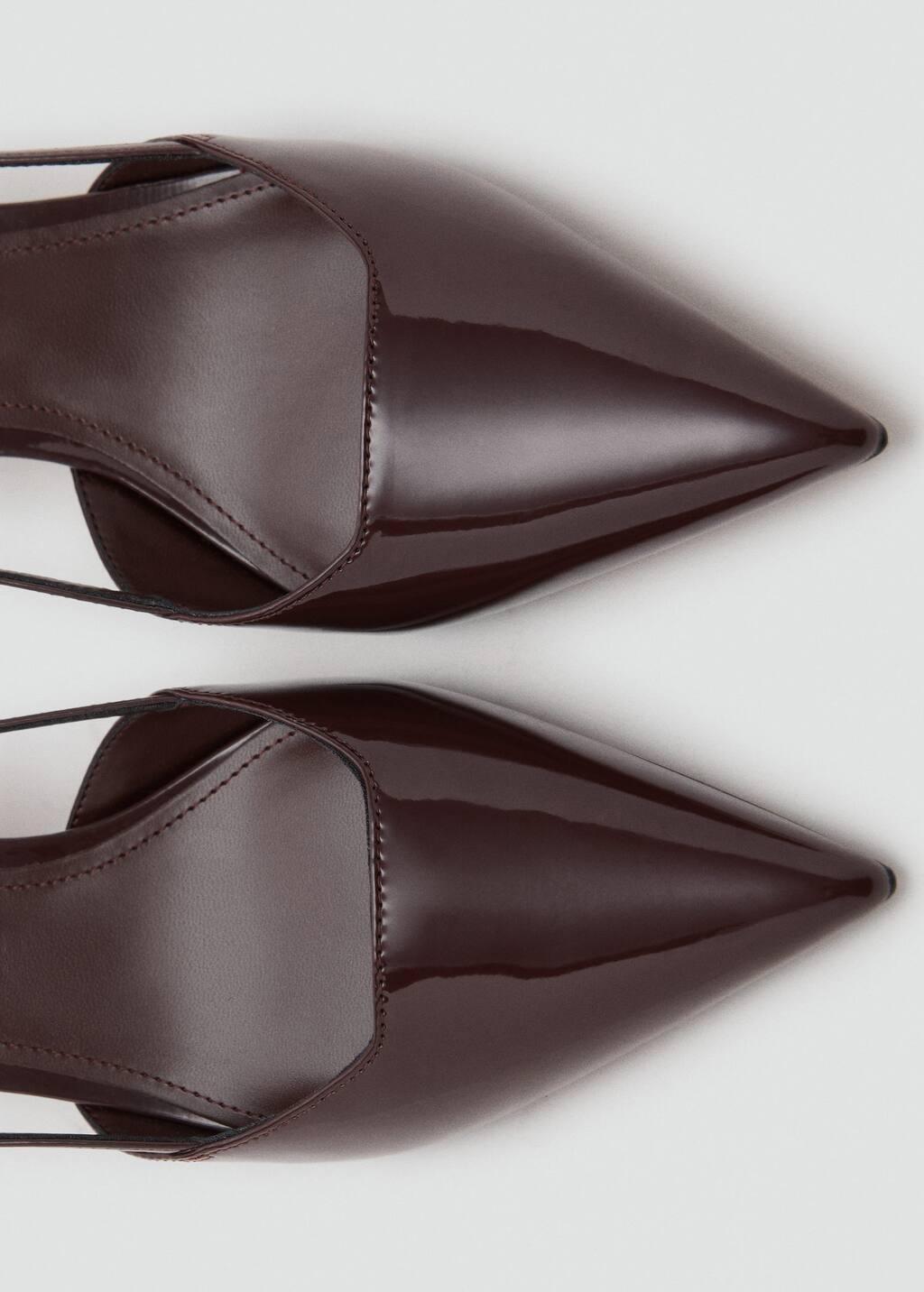 DARK BROWN Kitten-heel patent leather shoes, , large image number 4