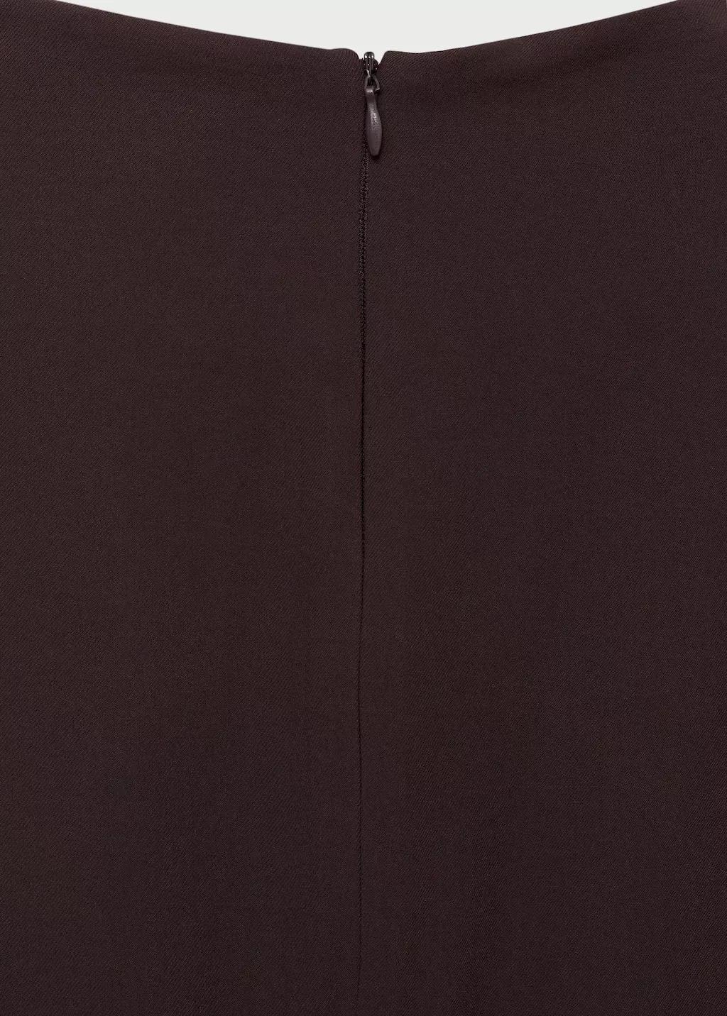 DARK BROWN Short dress with draped neck, , large image number 5