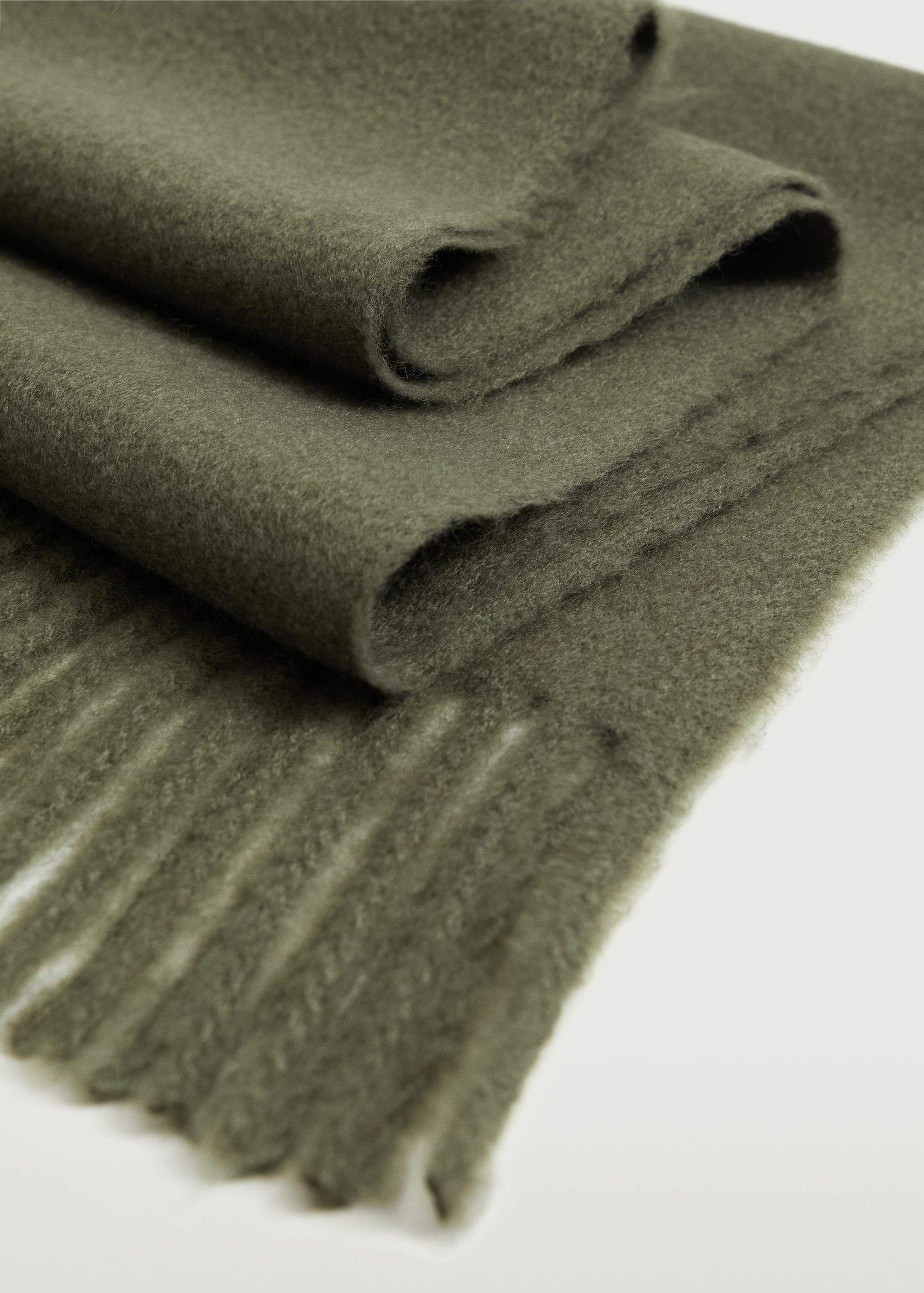 Khaki Fringed Scarf, Kids Girl, , large image number 2