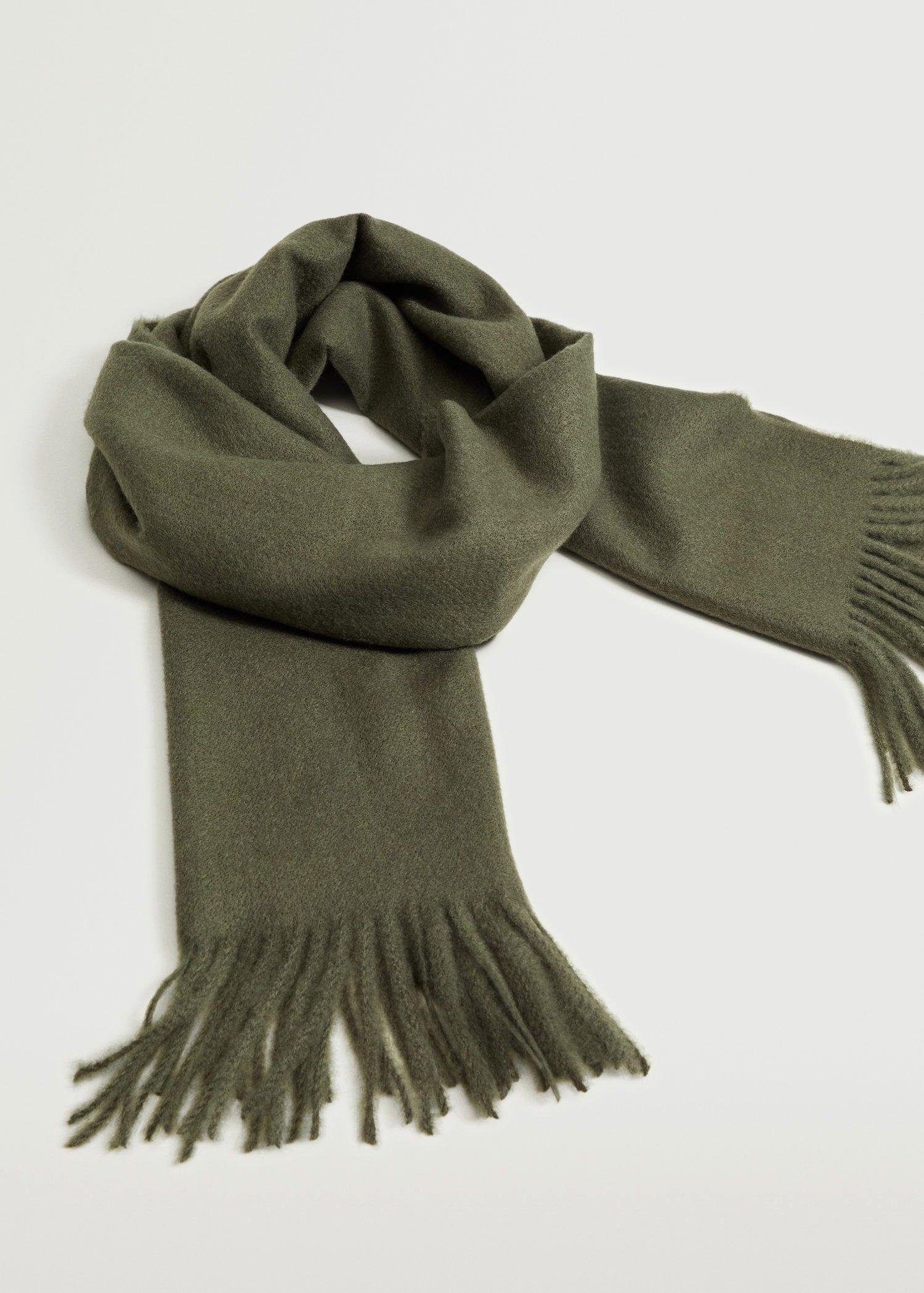 Khaki Fringed Scarf, Kids Girl, , large image number 3