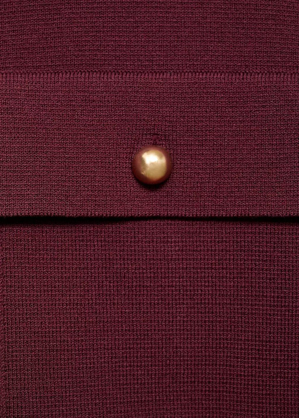 Red Pocket Knit Jacket, , large image number 3