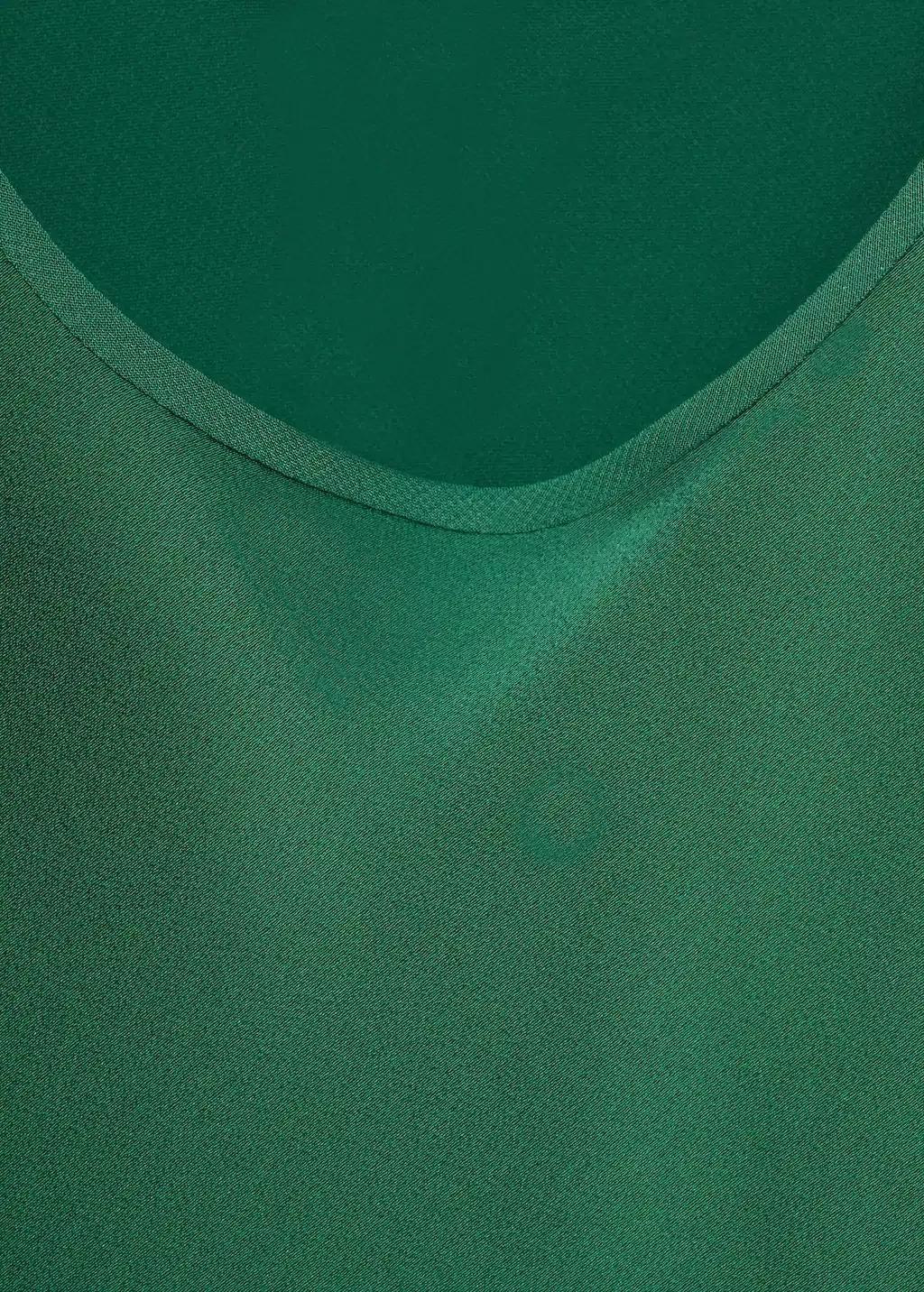 Green Long Satin Dress, Green, large image number 1