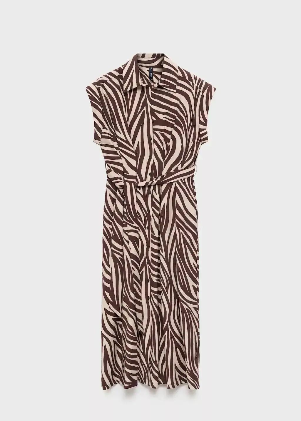 Black Printed Shirt Dress, , large image number 0