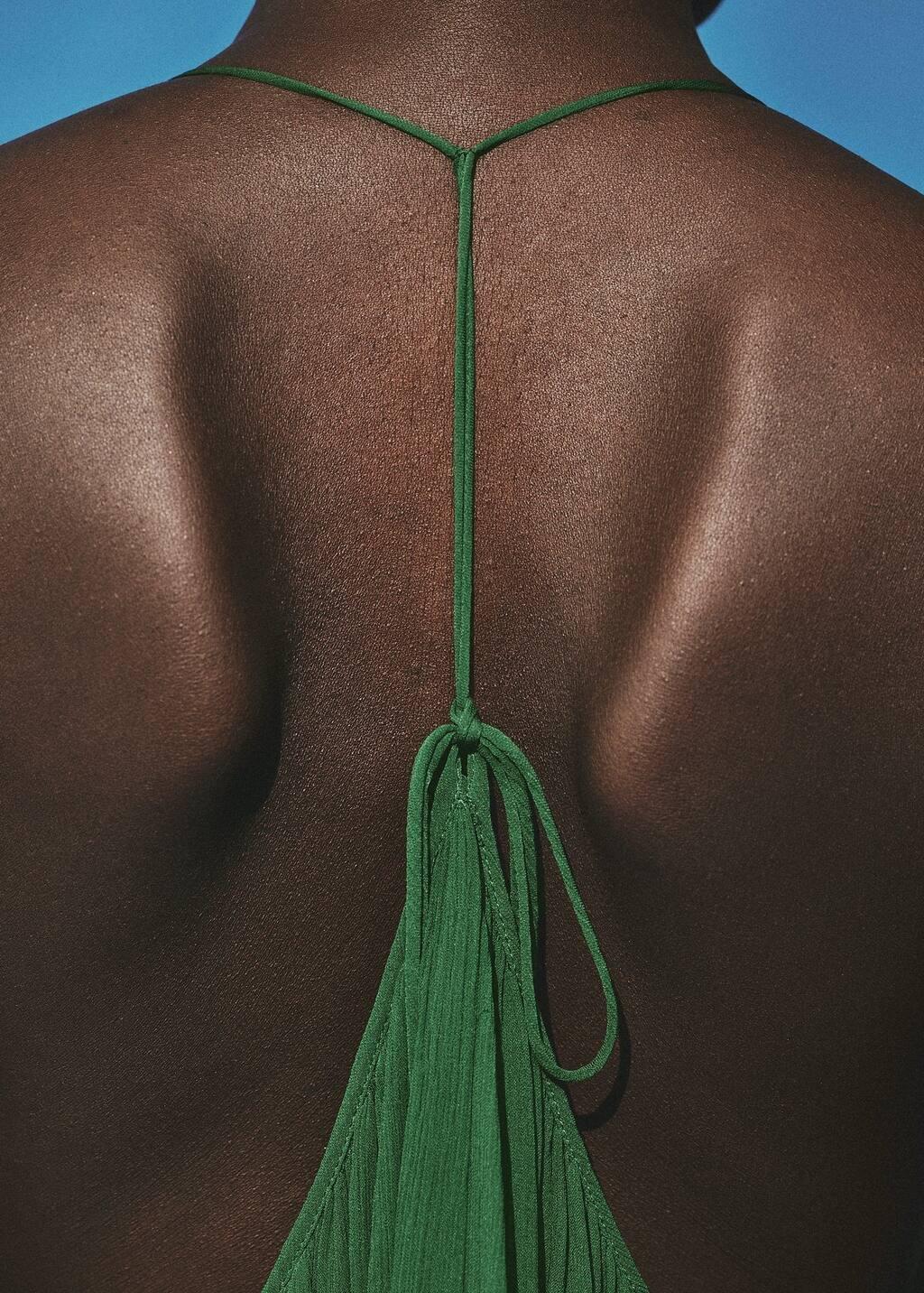 Green Top With Pleated Back Neckline, , large image number 2