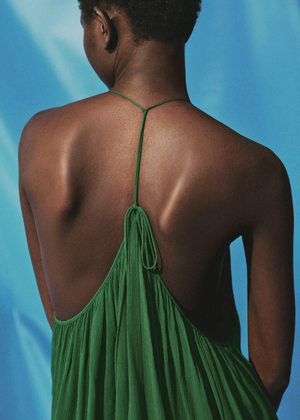 Green Top With Pleated Back Neckline, , large image number 4