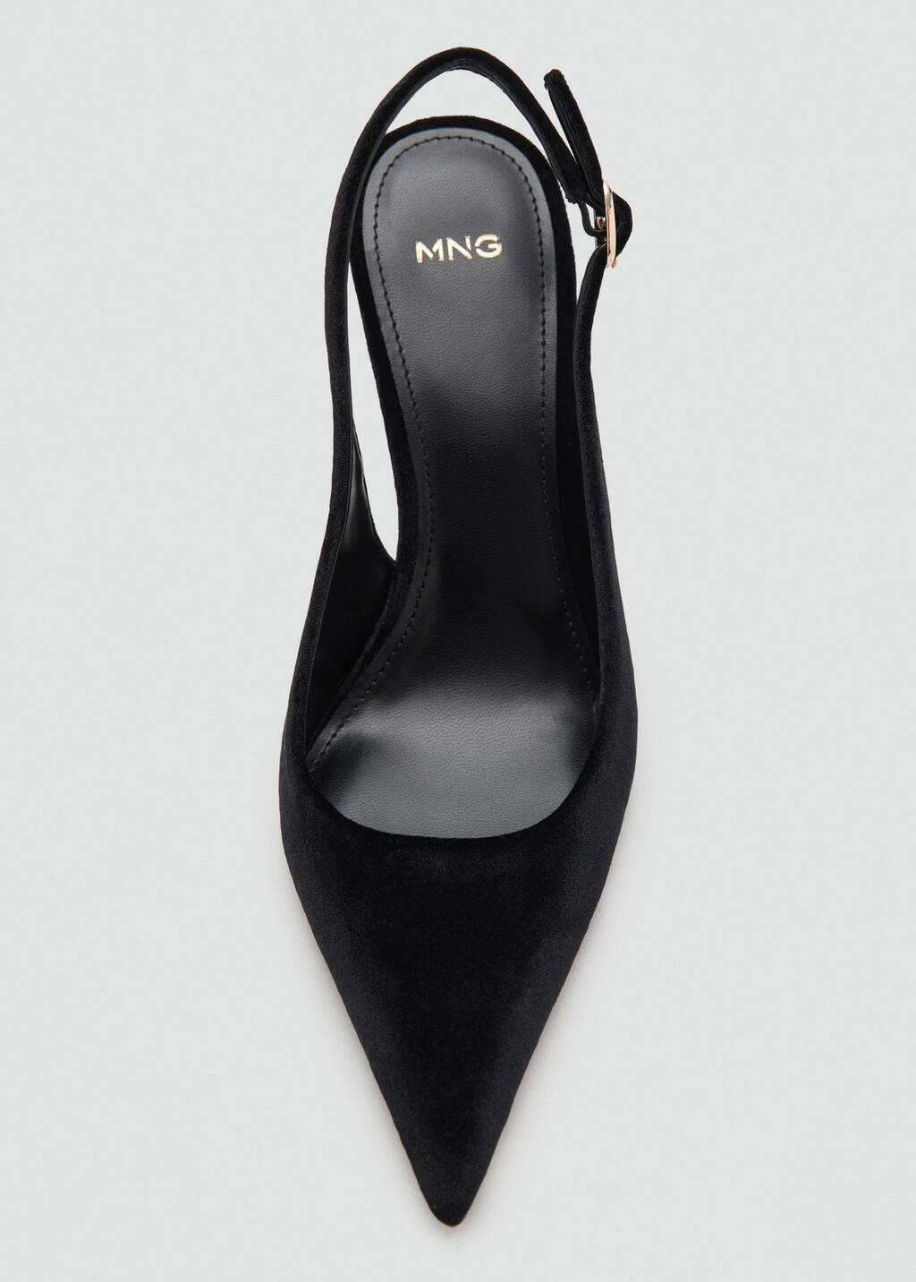 Black Velvet Heeled Shoes, 0201_99, large image number 2