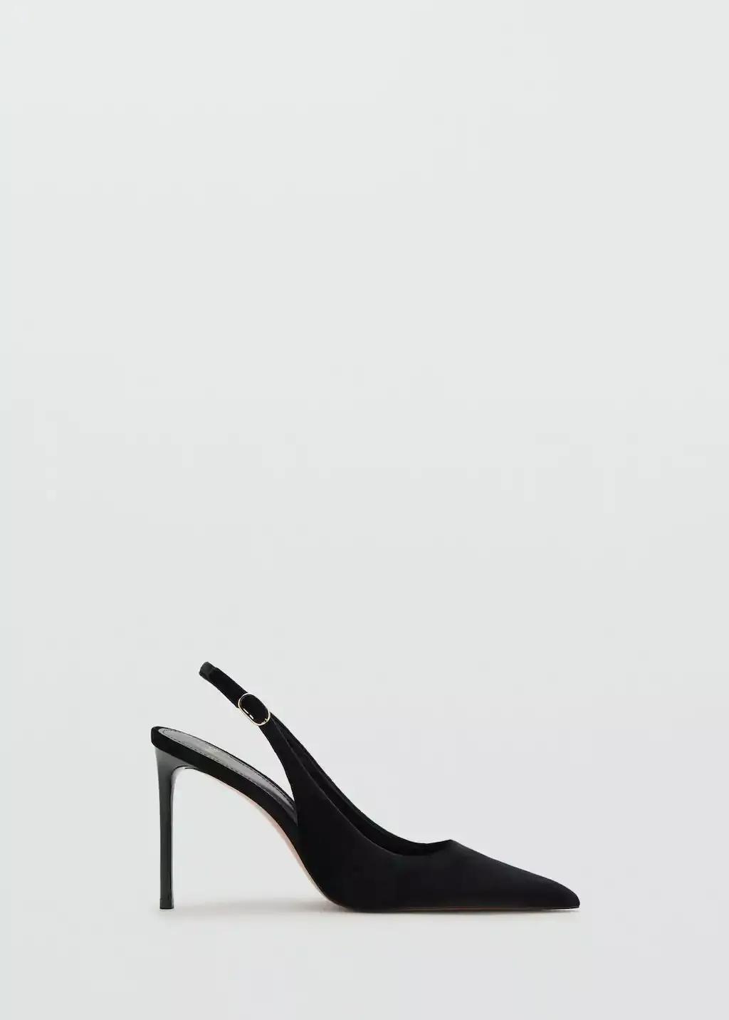 Black Velvet Heeled Shoes, 0201_99, large image number 3
