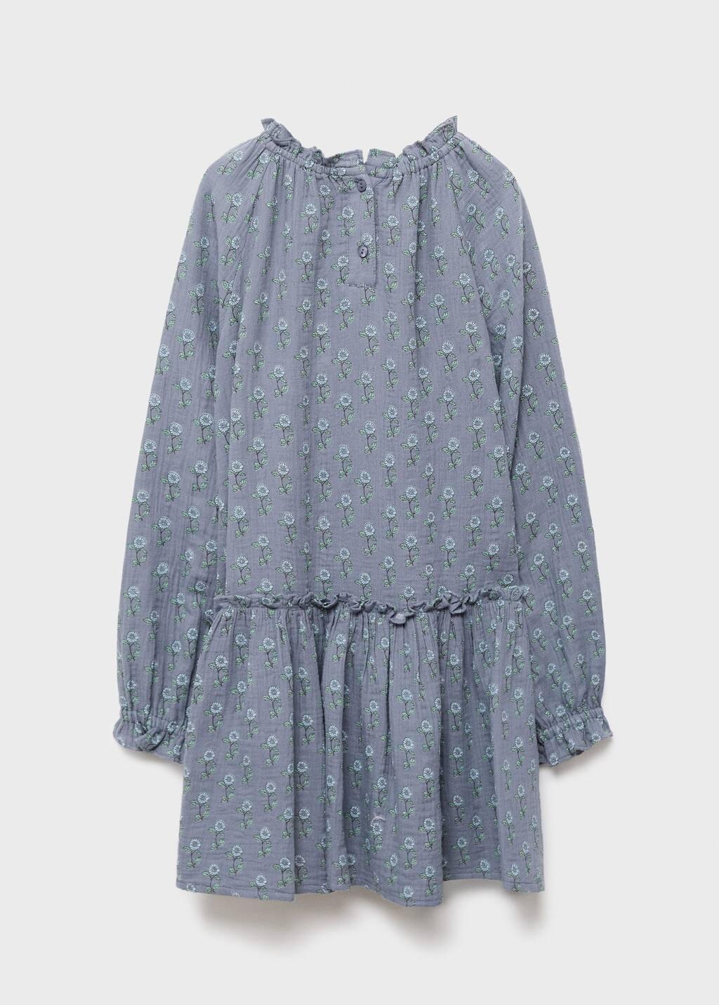 LT-PASTEL BLUE Ruffled floral dress, Kids Girl, Light-Pastel Blue, medium