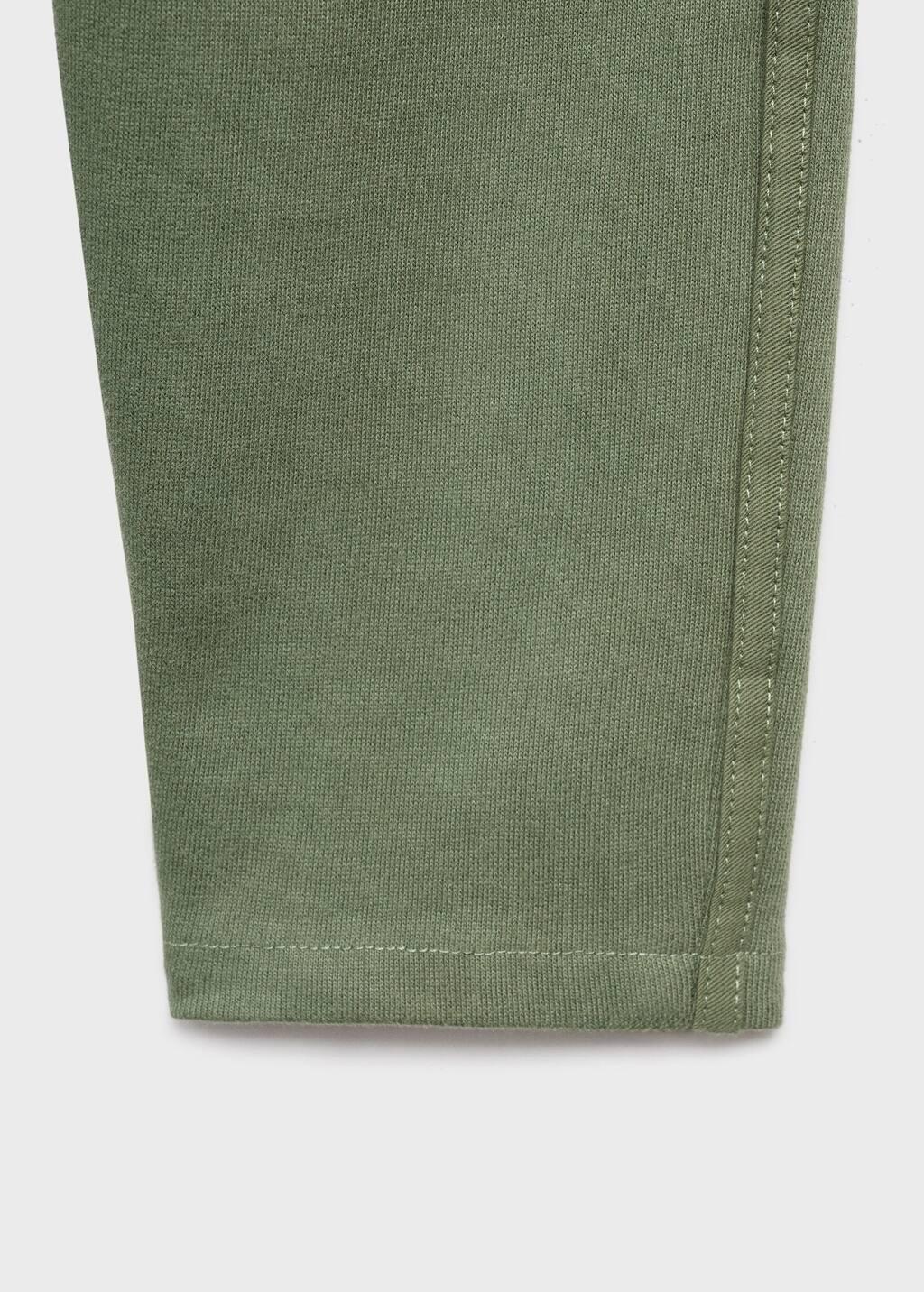 Green Cotton Drawstring Joggers, Baby Boys, Green, large image number 3