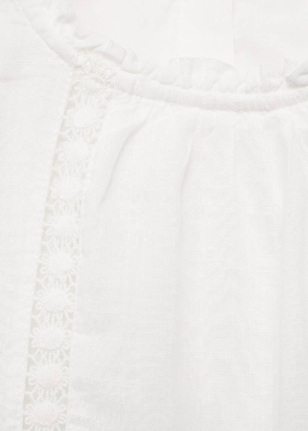 WHITE Embroidered cotton blouse, Baby Girl, White, large image number 2