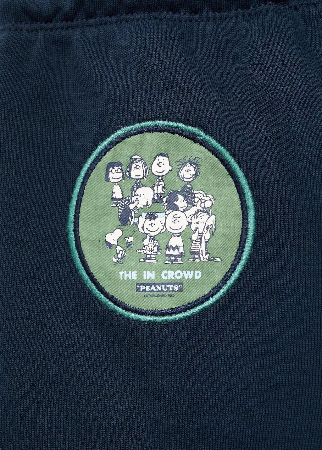 Navy Snoopy Embroidered Joggers, Baby Boys, Navy, large image number 4