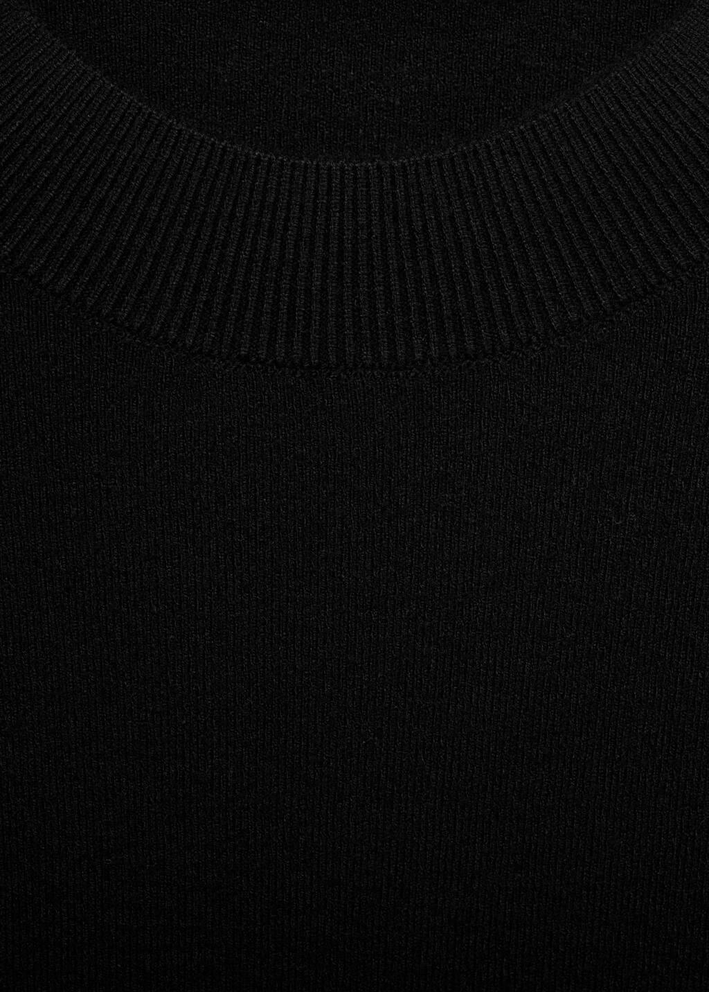 BLACK Fine-knit flared dress, Black, large image number 4