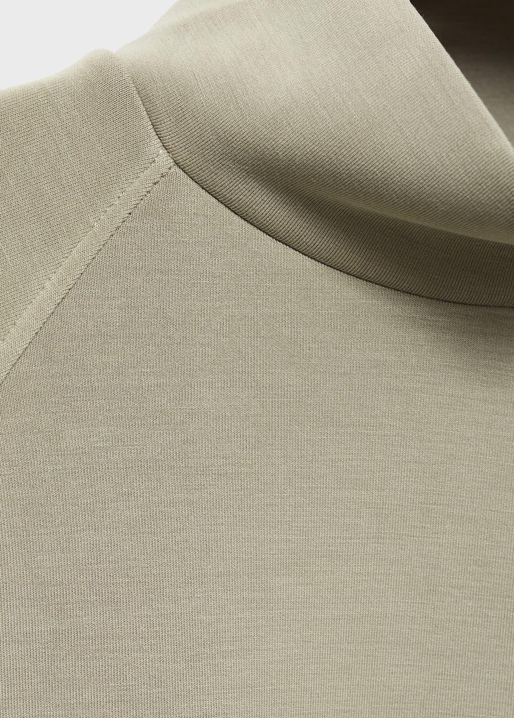 BEIGE - KHAKI High collar sweatshirt, 0201_37, large image number 1