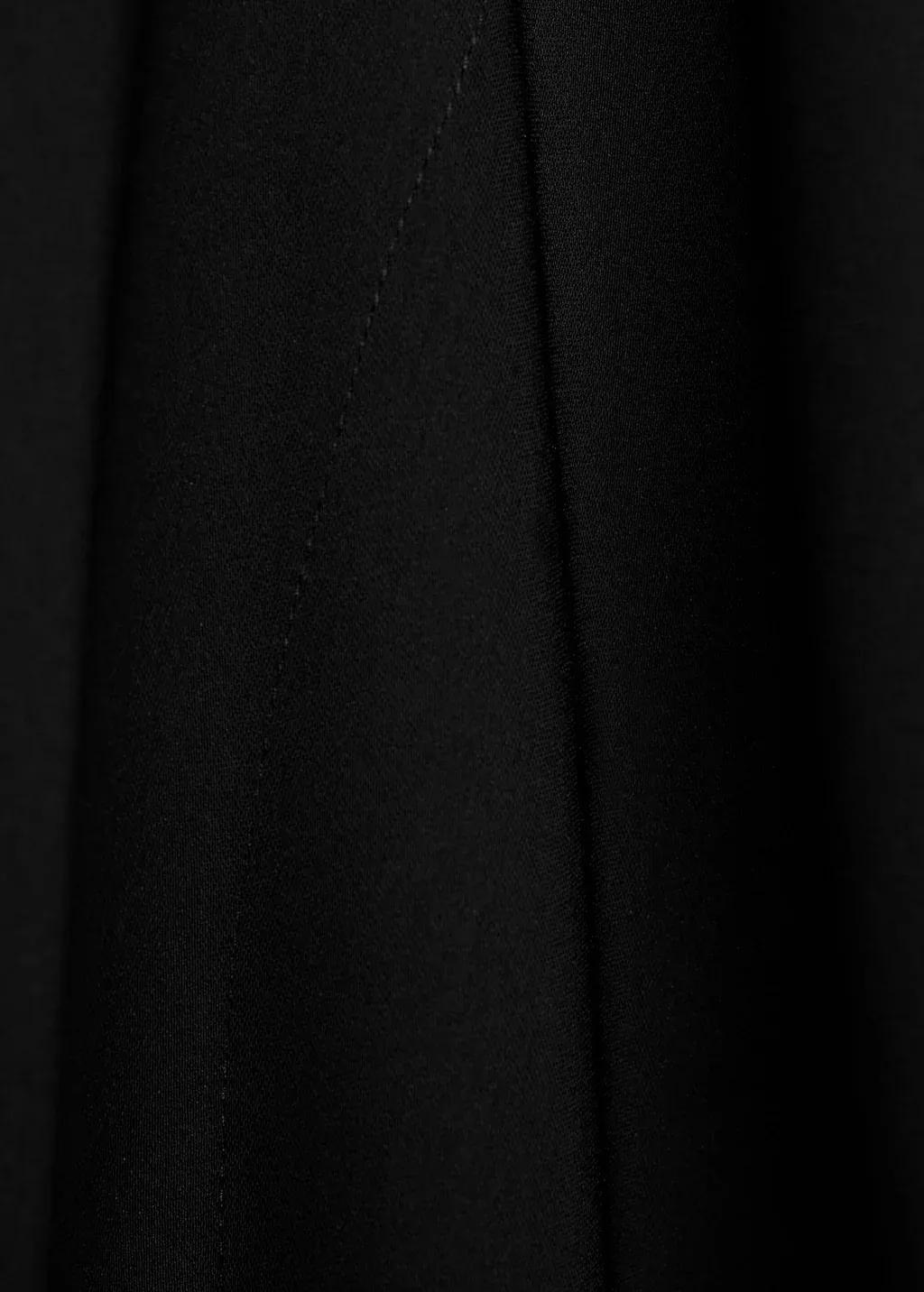 BLACK Turtleneck dress with asymmetrical sleeves, Black, large image number 2