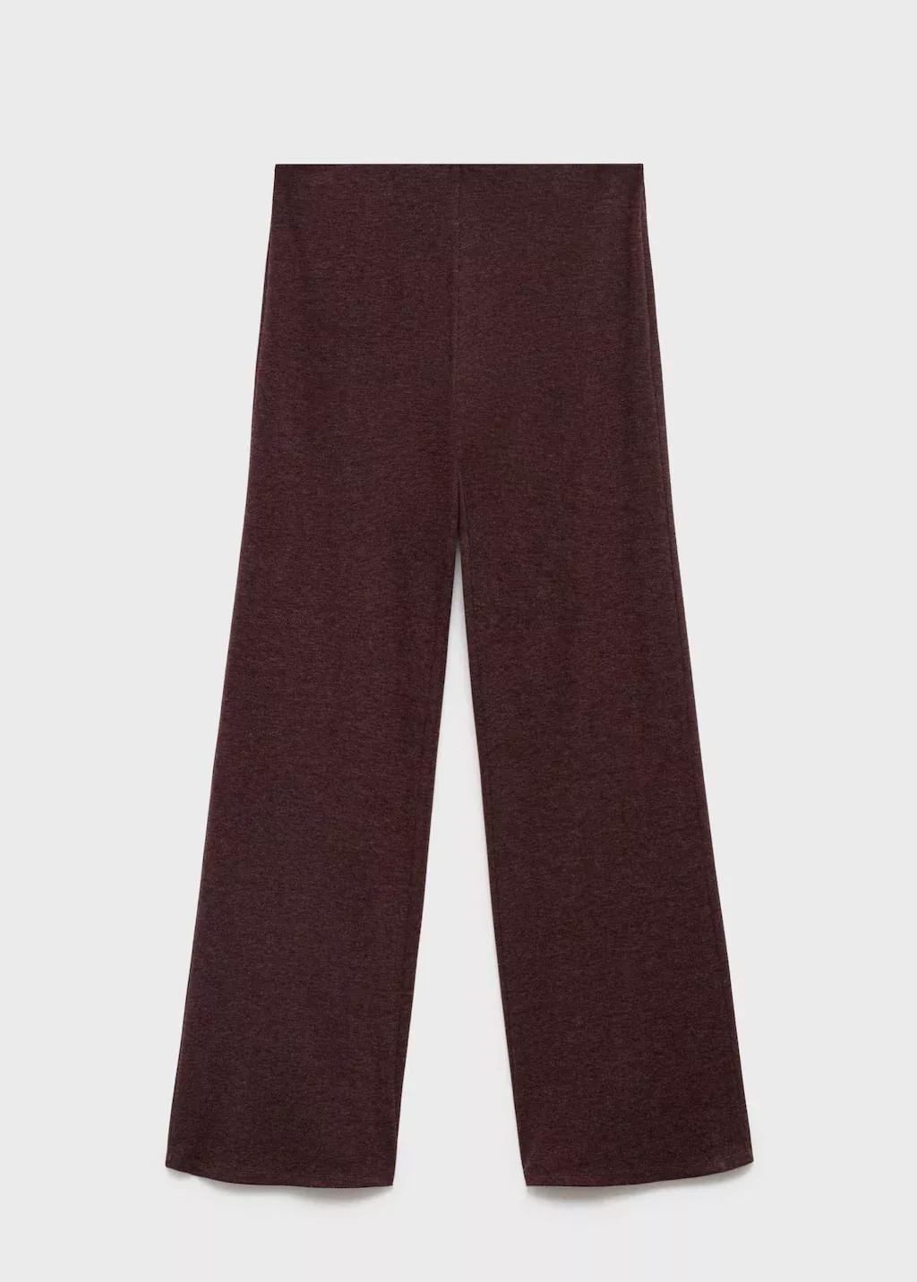 Red Knitted Trousers With Elastic Waistband, , large image number 3