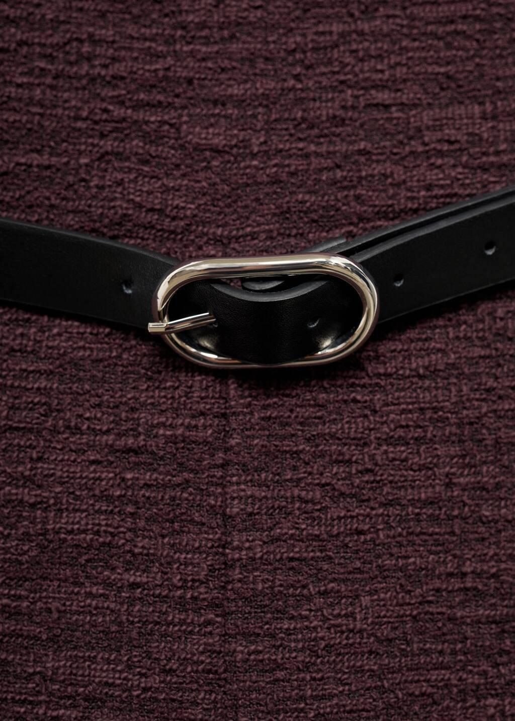 DARK RED Marl jumpsuit with belt, 0201_77, medium