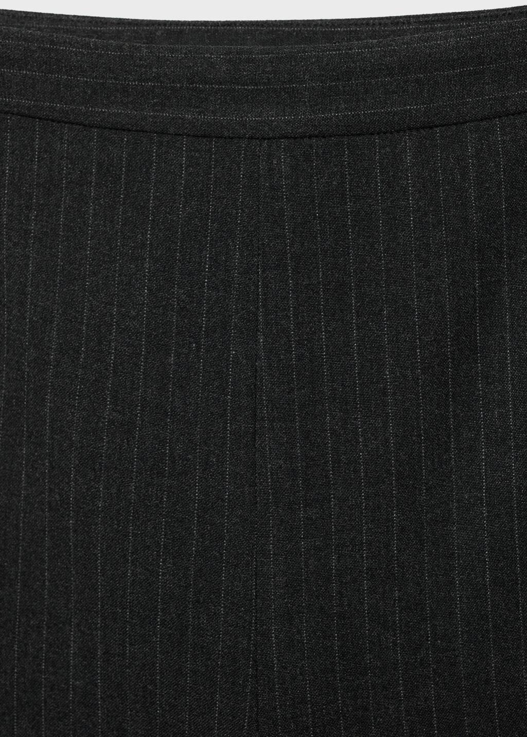 Grey Pinstripe Suit Trousers, , large image number 1