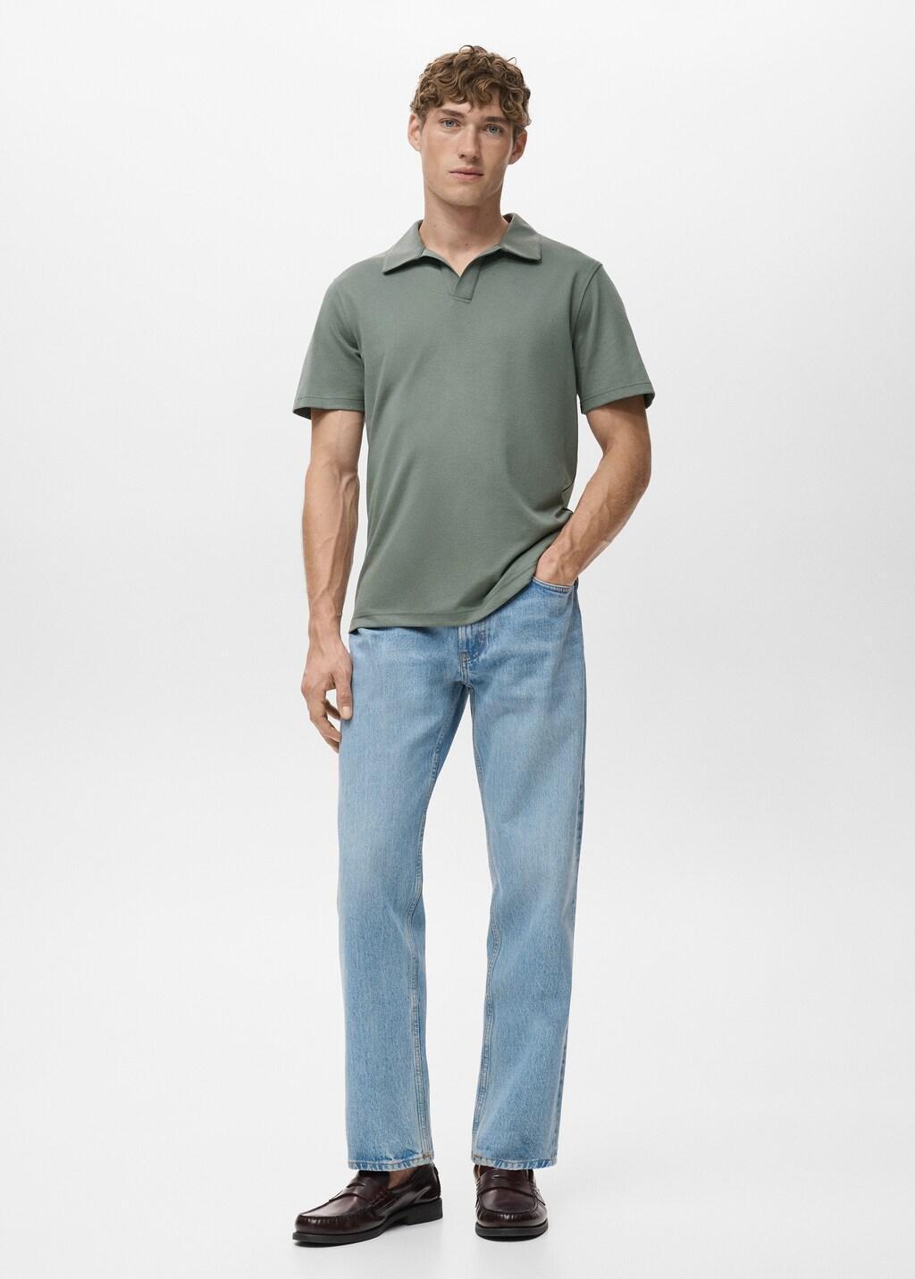 BEIGE - KHAKI Cotton piqu&eacute; polo shirt, Beige - Khaki, large image number 0