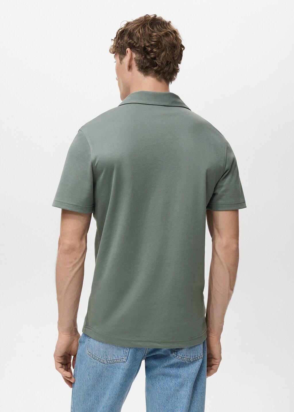 BEIGE - KHAKI Cotton piqu&eacute; polo shirt, Beige - Khaki, large image number 2