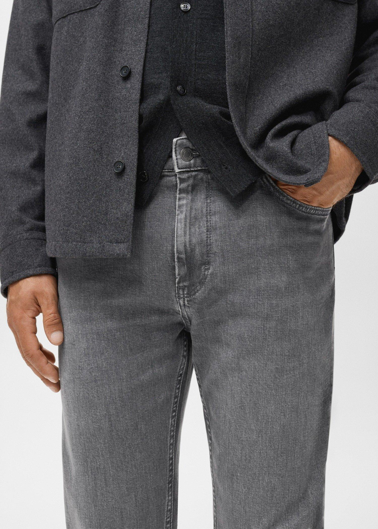 Grey Slim Fit Ultra Soft Touch Patrick Jeans, Open Grey, large image number 4