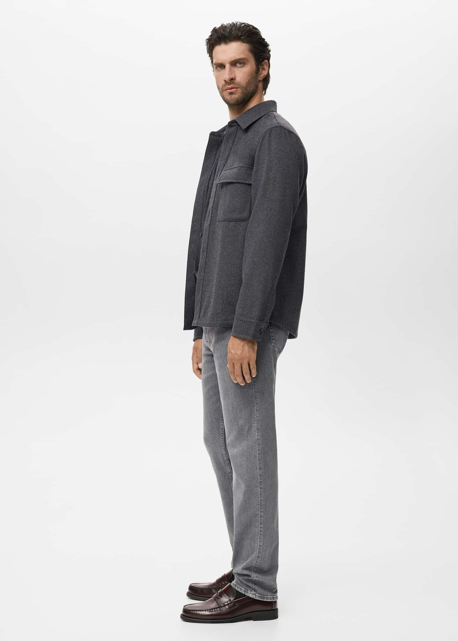 Grey Slim Fit Ultra Soft Touch Patrick Jeans, Open Grey, large image number 5