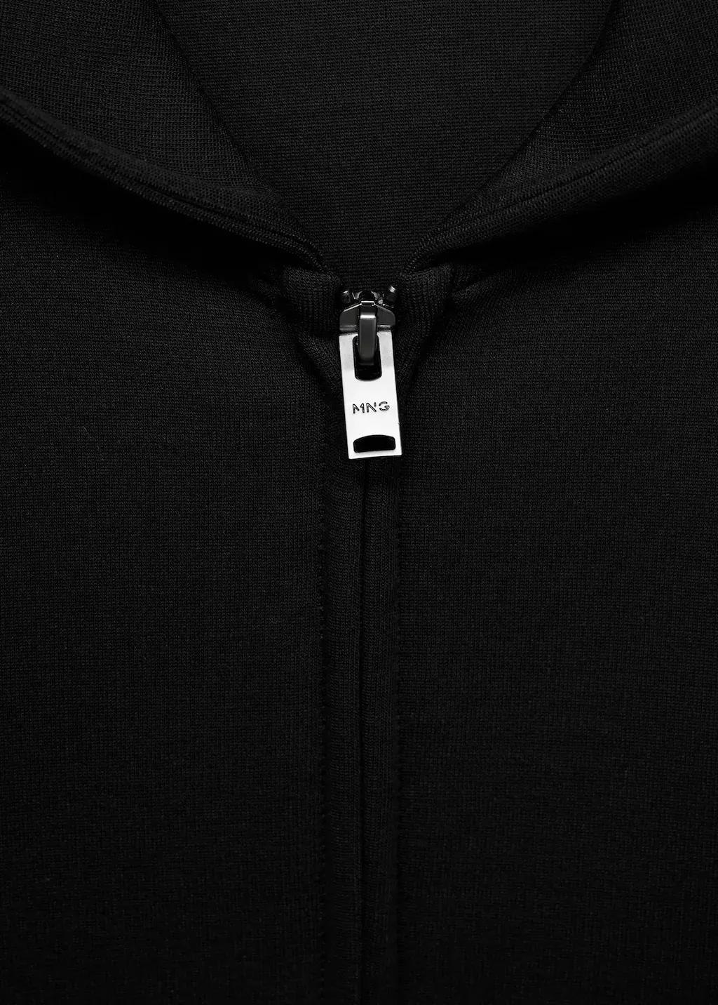 Black Zip-Up Hoodie, Black, large image number 1