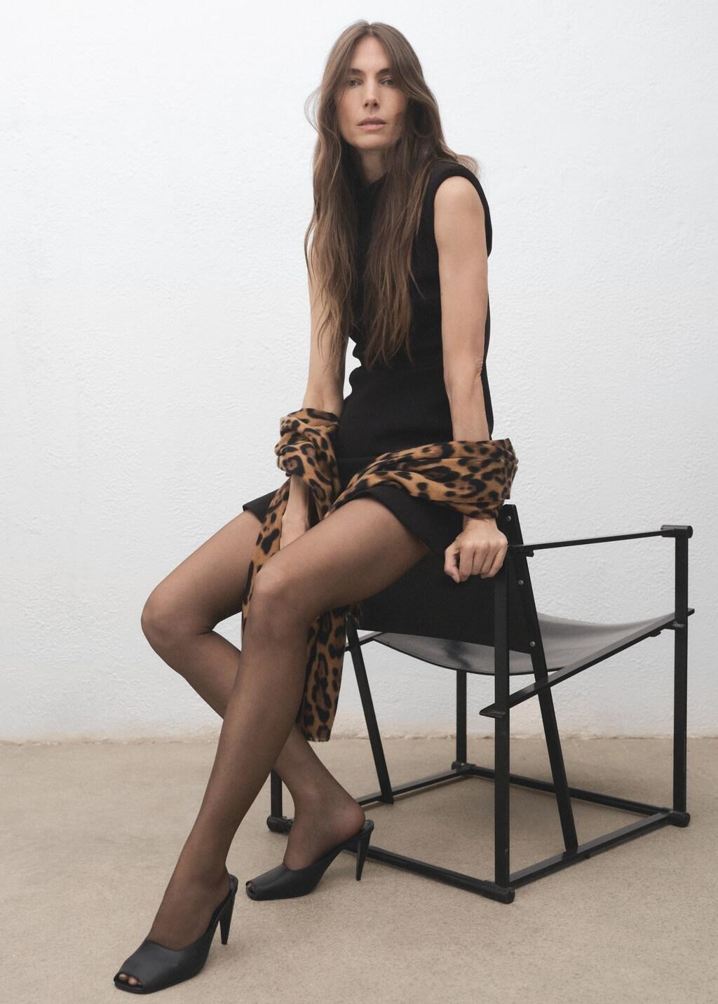 BROWN Leopard-print scarf, Brown, medium