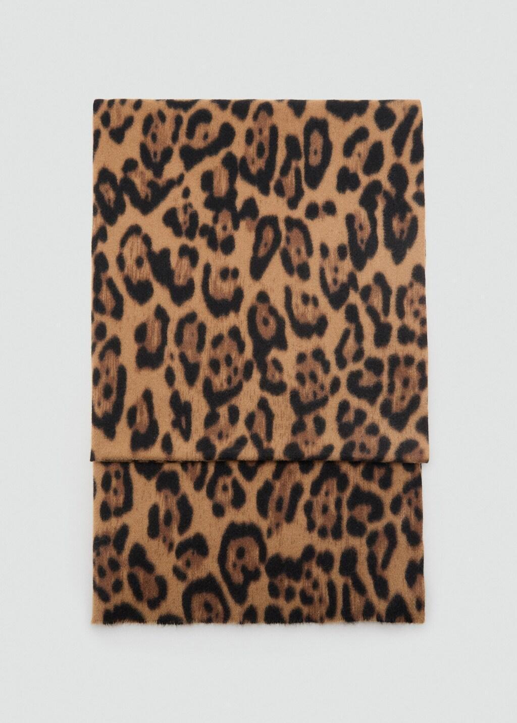 BROWN Leopard-print scarf, Brown, large image number 3