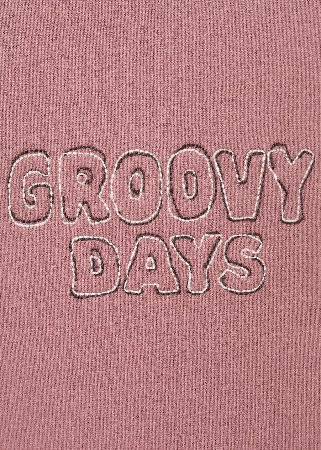 Red Embroidered Cotton Sweatshirt, Baby Boy, Dark Red, large image number 3