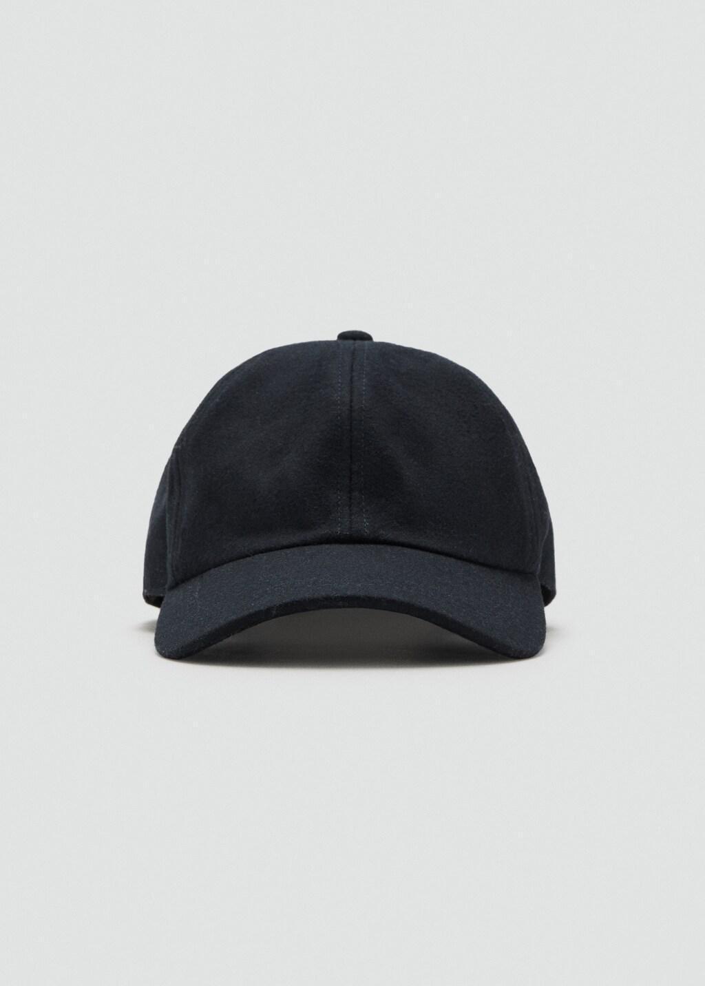 Navy Wool-Blend Cap, Navy, large image number 0