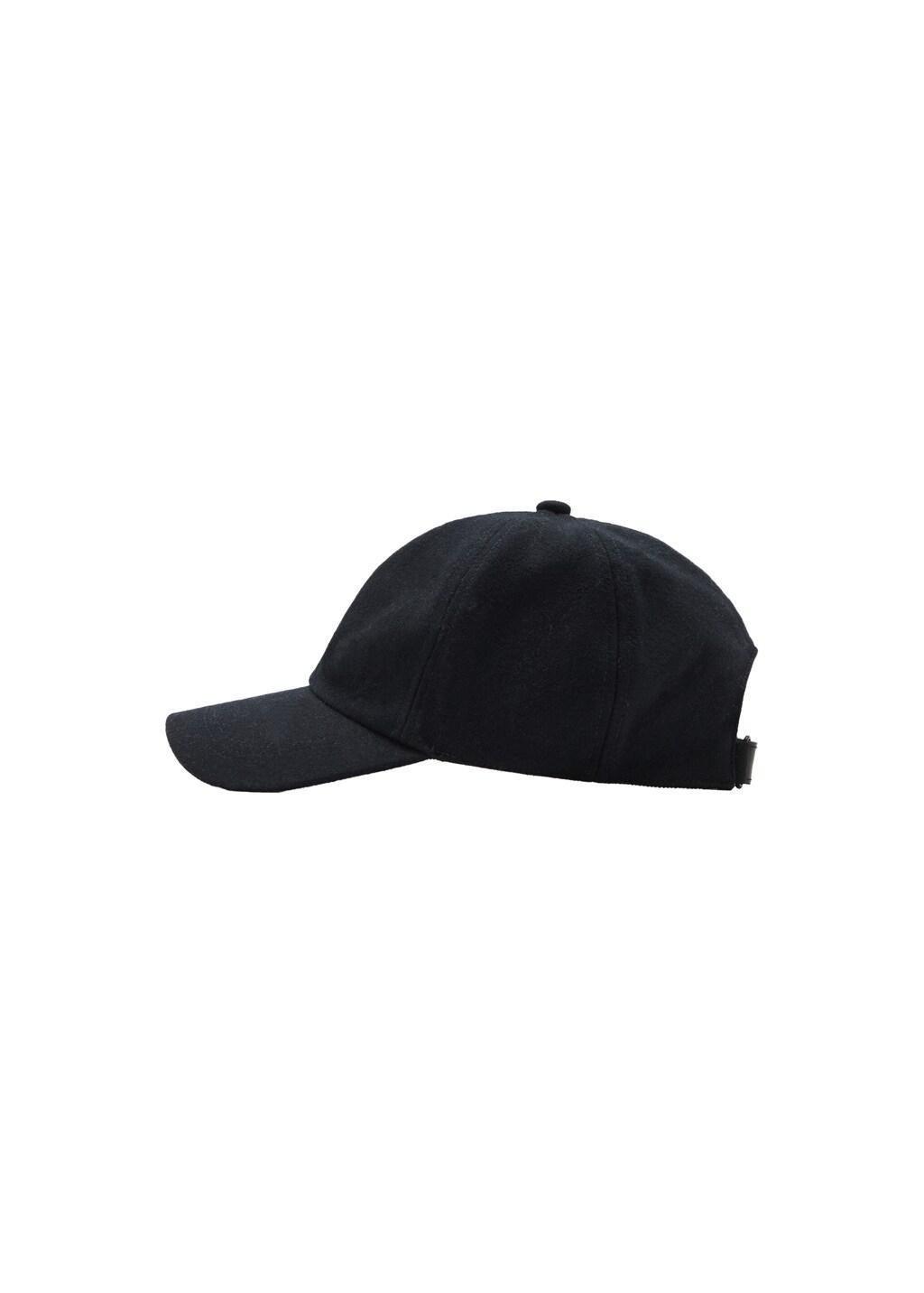 Navy Wool-Blend Cap, Navy, large image number 2