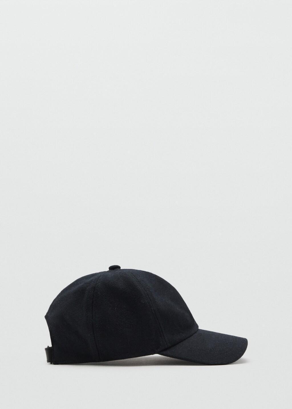 Navy Wool-Blend Cap, Navy, large image number 3