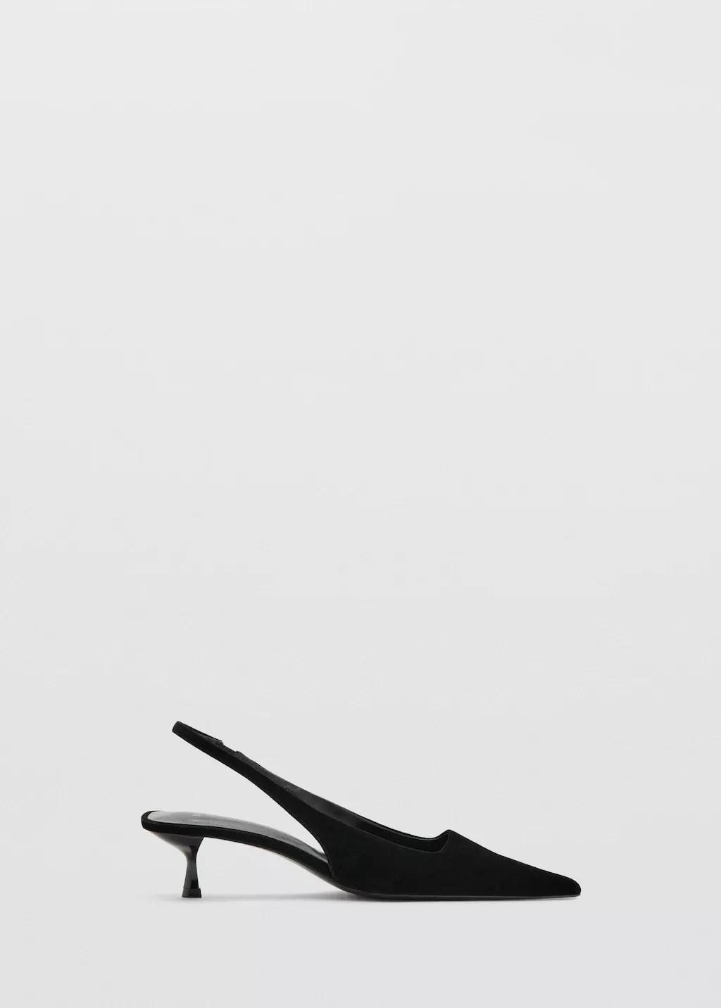 BLACK Velvet heeled shoes, Black, medium