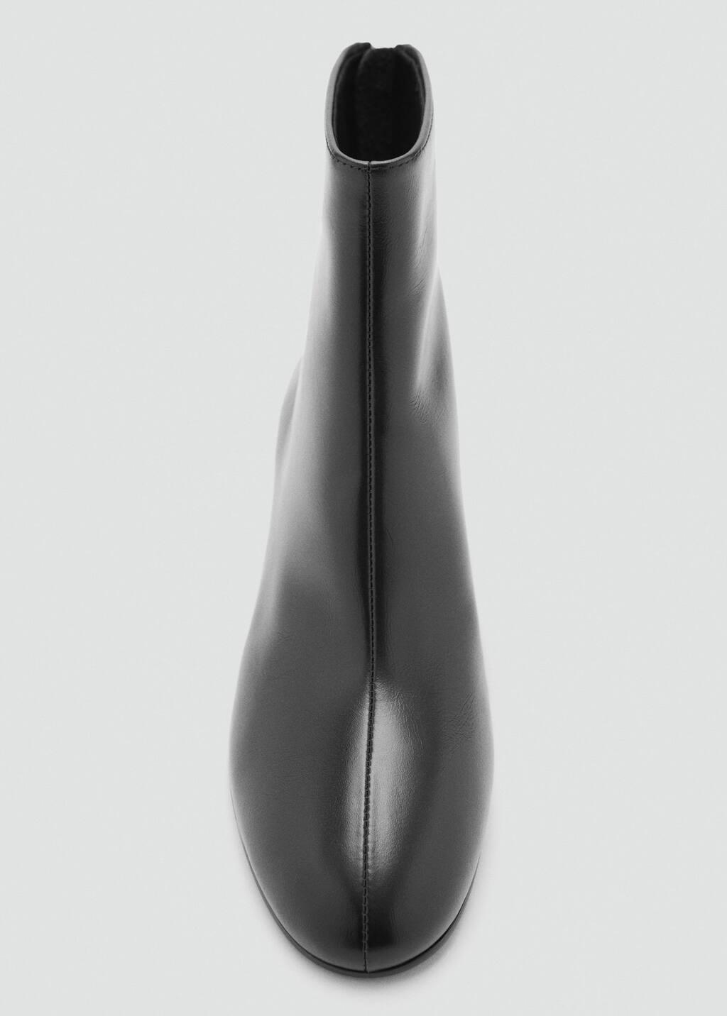 BLACK Leather ankle boots with block heel, 0201_99, large image number 2