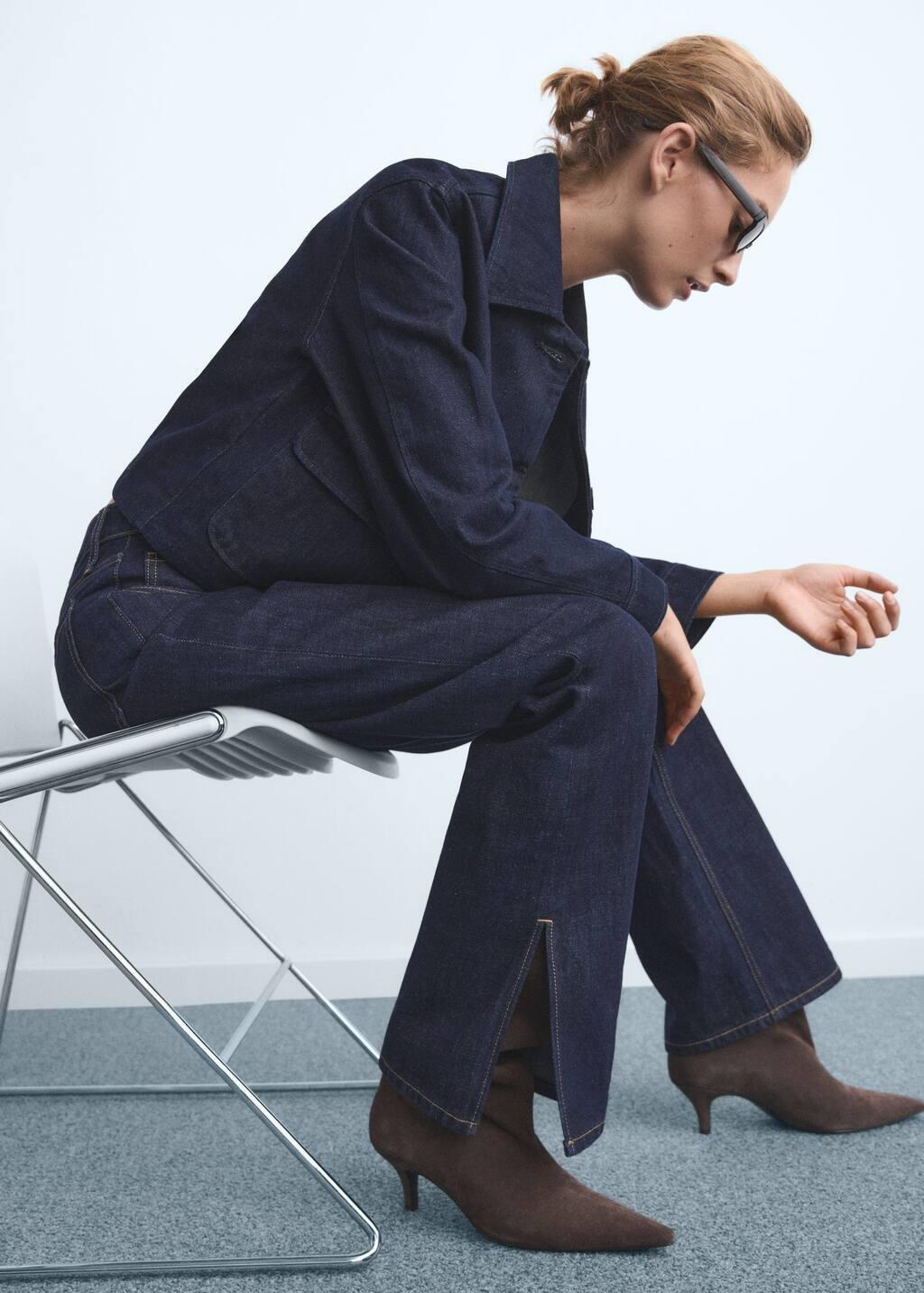 Blue Straight-Leg Jeans With Ings, Open Blue, medium