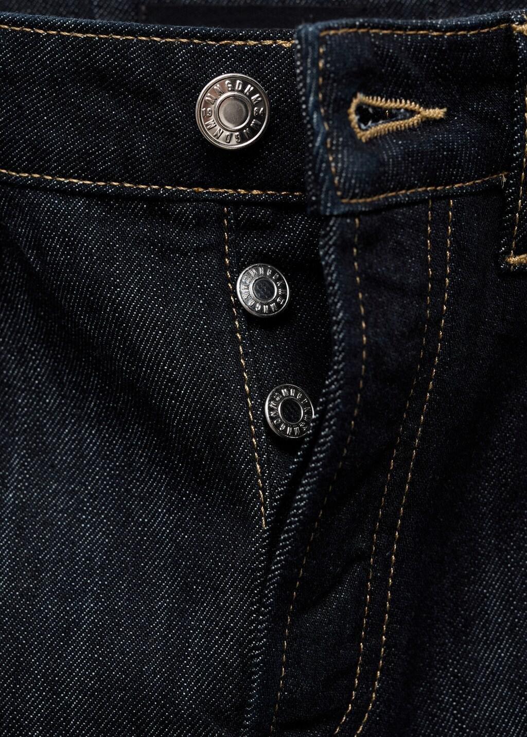 Blue Wide-Leg Jeans With Buttons, Open Blue, large image number 2