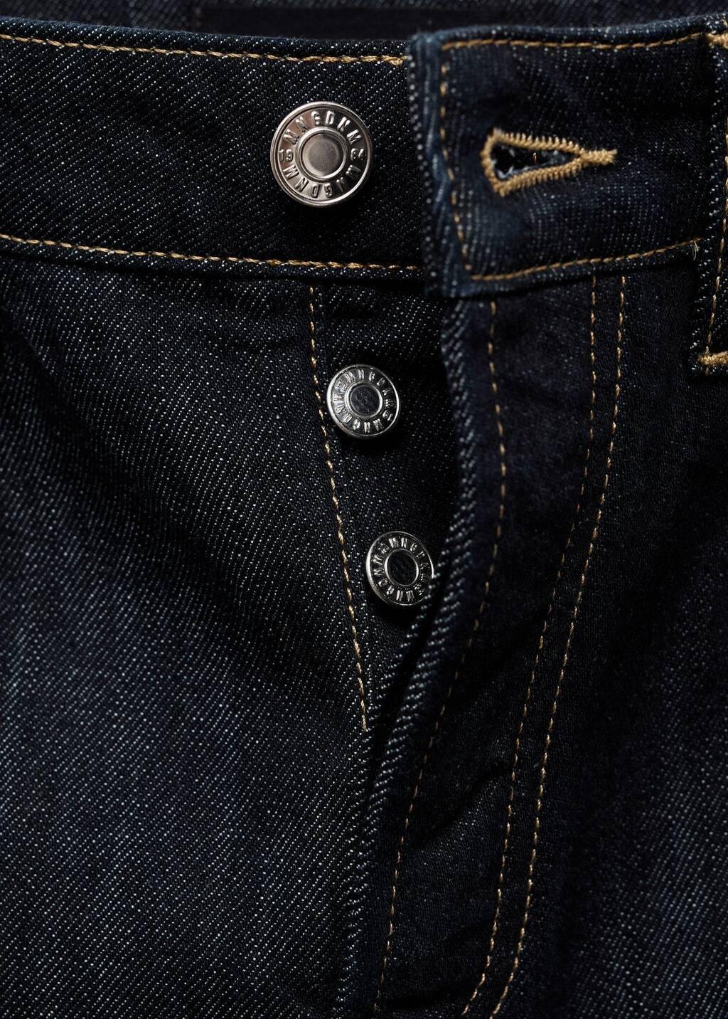 Blue Wide-Leg Jeans With Buttons, Open Blue, large image number 5