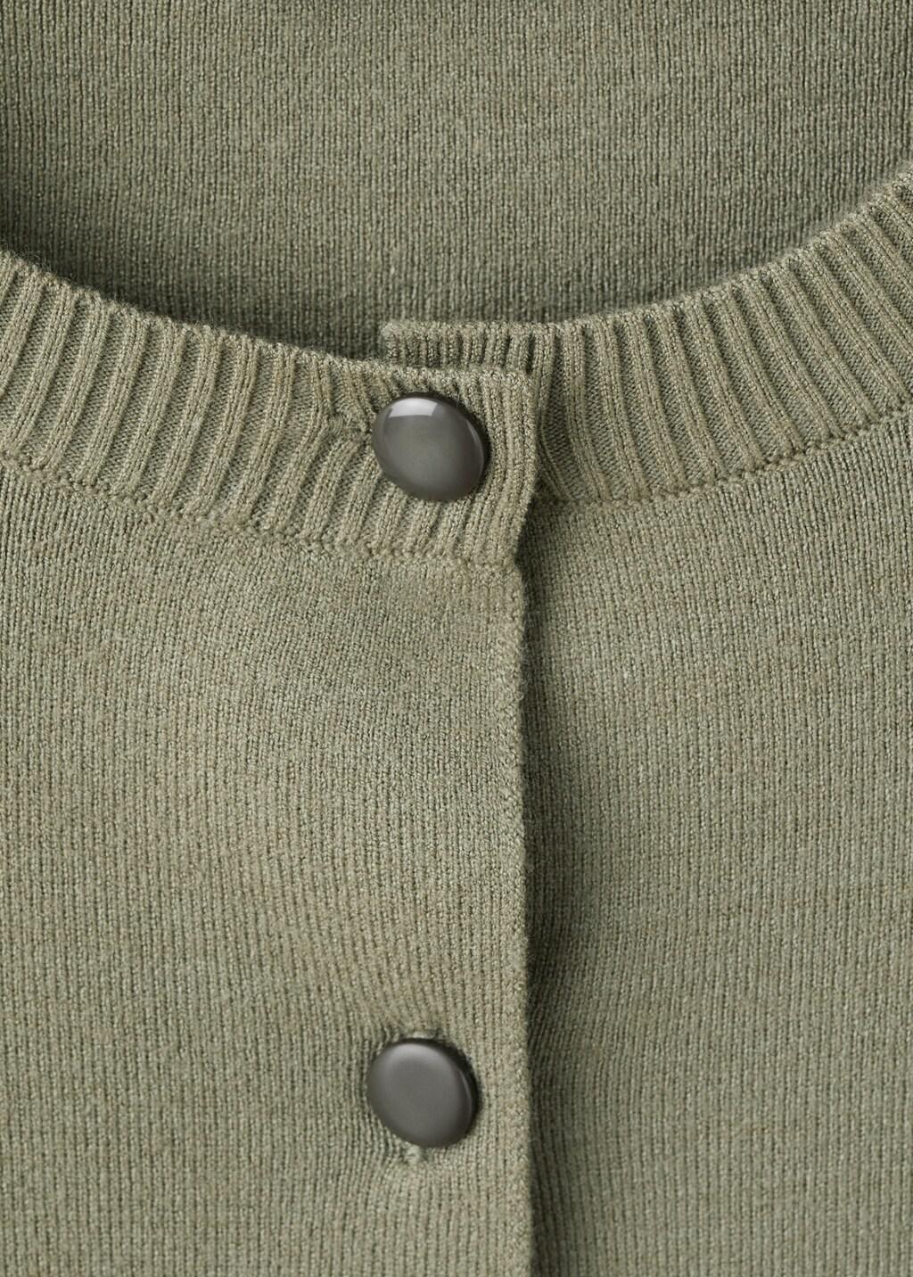 Khaki Knitted Button Cardigan, 0201_37, large image number 1