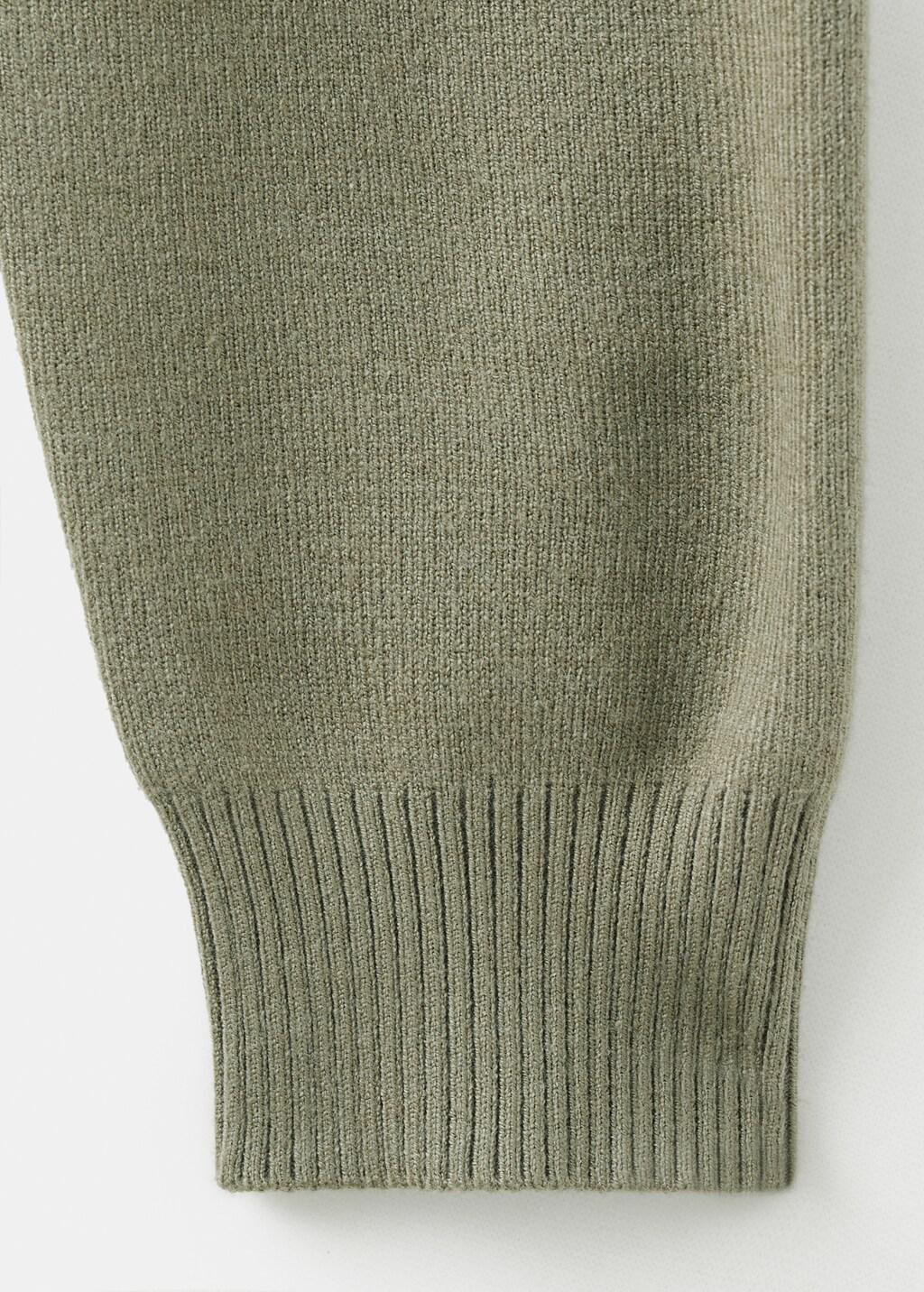 Khaki Knitted Button Cardigan, 0201_37, large image number 5