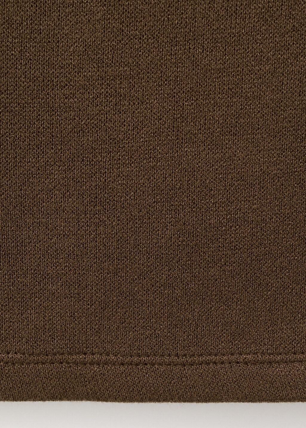 Brown Draped Neck Top, 0201_30, large image number 5