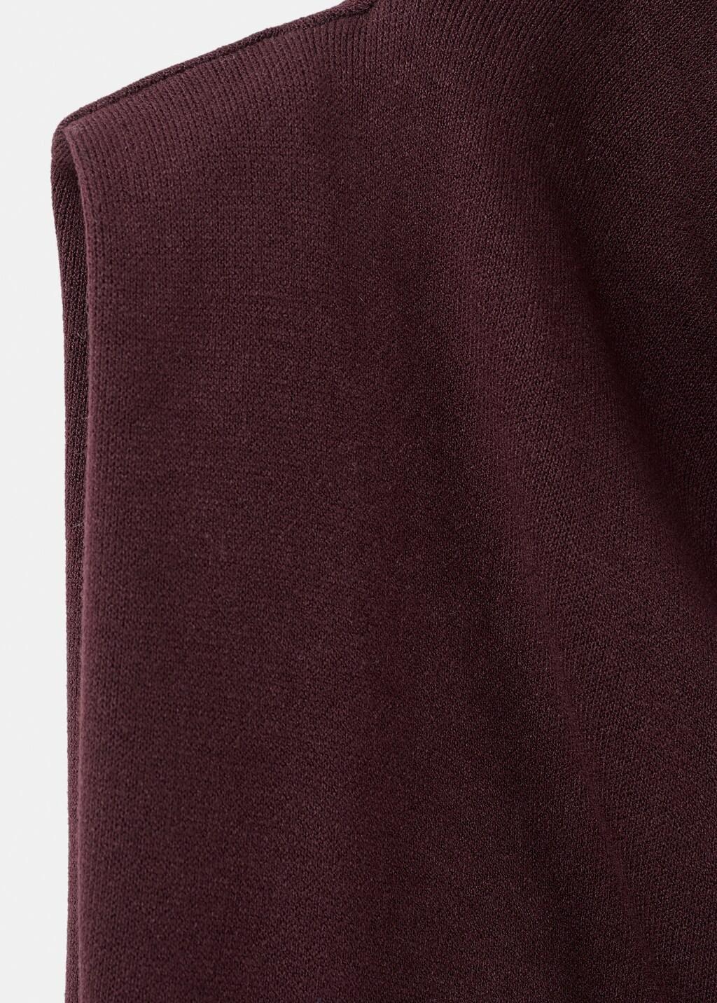 Red Draped Neck Top, Dark Red, large image number 5