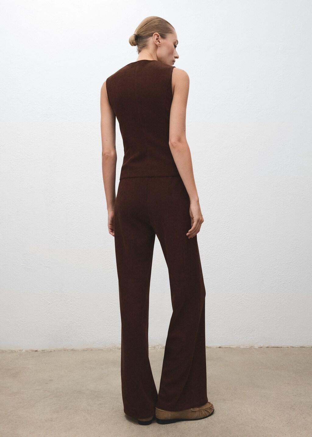 Brown Corduroy Trousers With Elastic Waist, 0201_30, medium